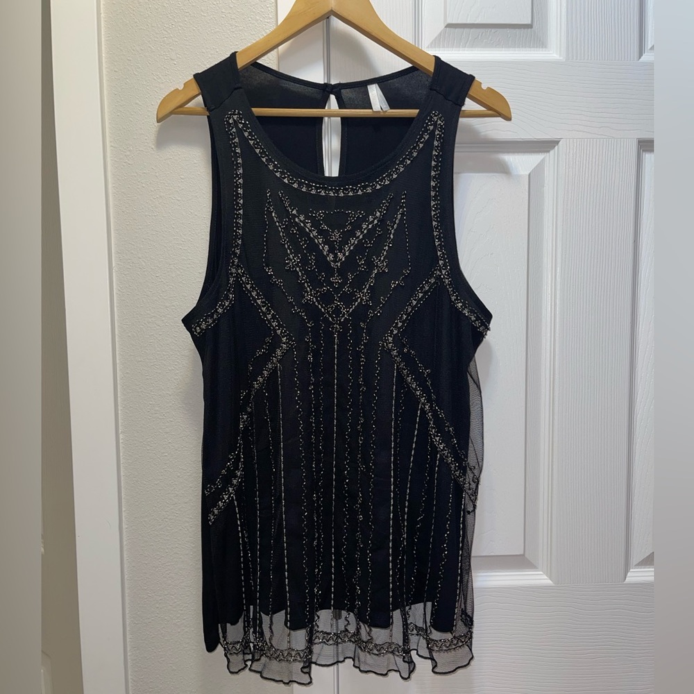 Black/Sheer Top